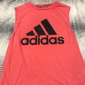 Coral Adidas Muscle Shirt